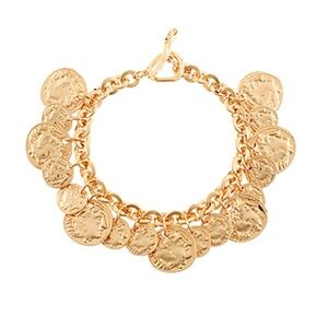 Multi Coin Charm Bracelet